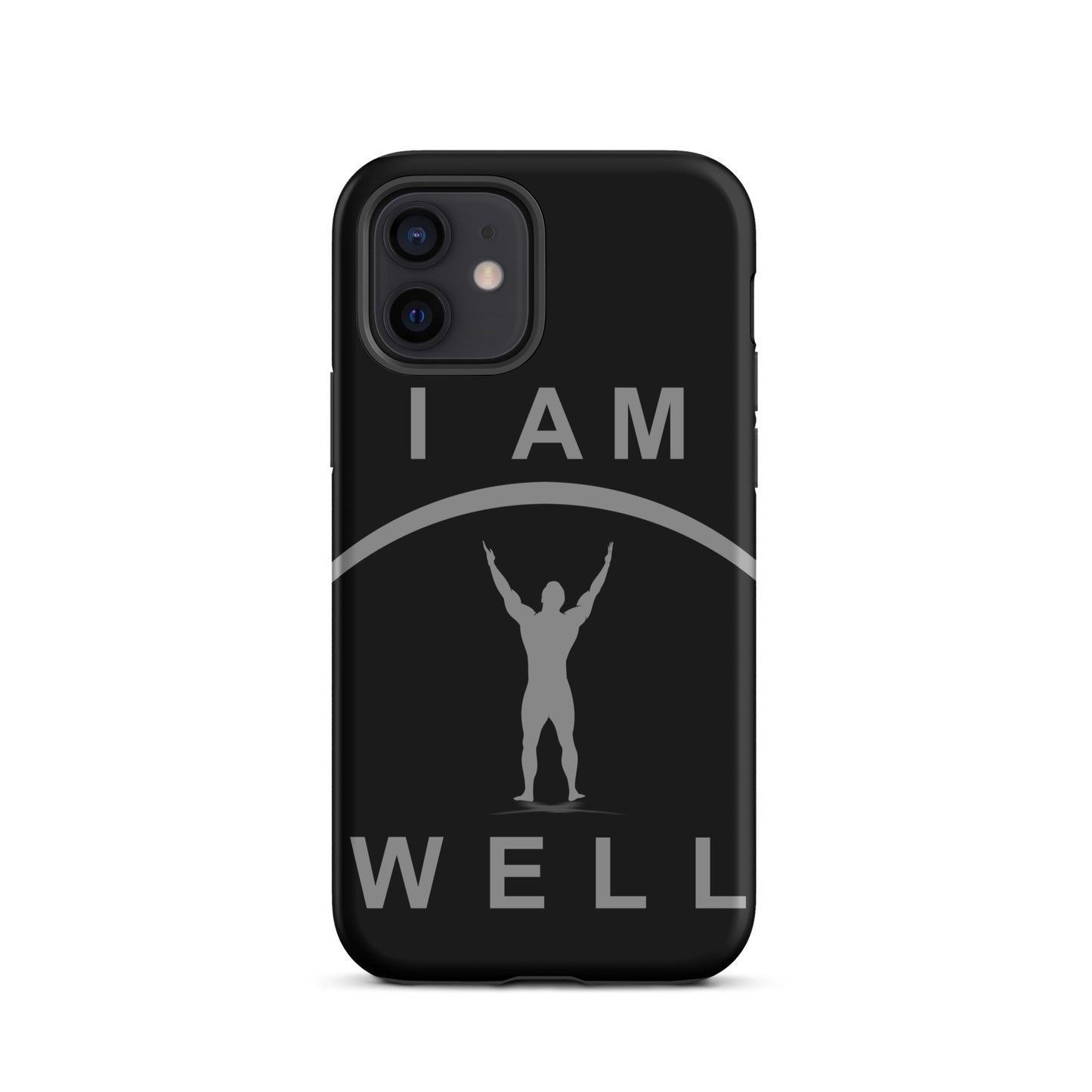 I AM WELL Tough Case for iPhone® Men's Black w/ Grey Logo