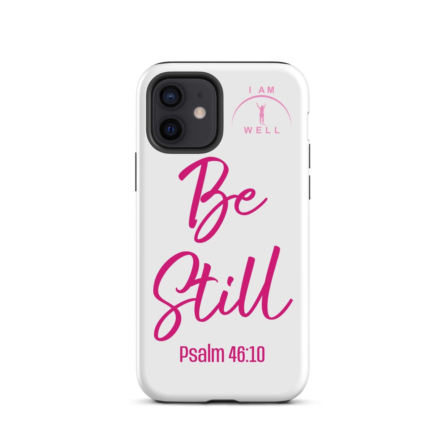 I AM WELL Tough Case for iPhone®  Women's White w/ Pink Logo