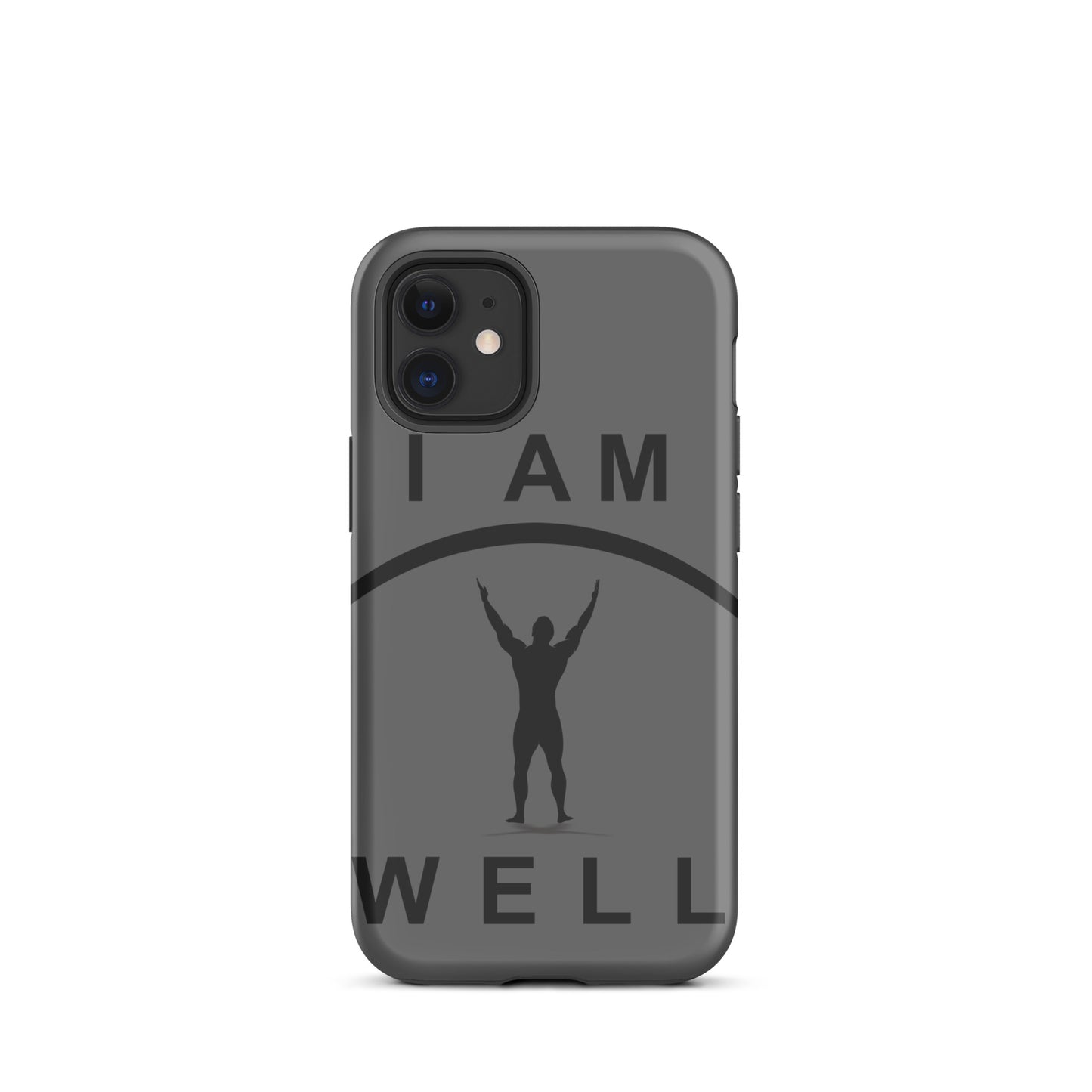 I AM WELL Tough Case for iPhone® Men's Dark Grey w/ Black Logo