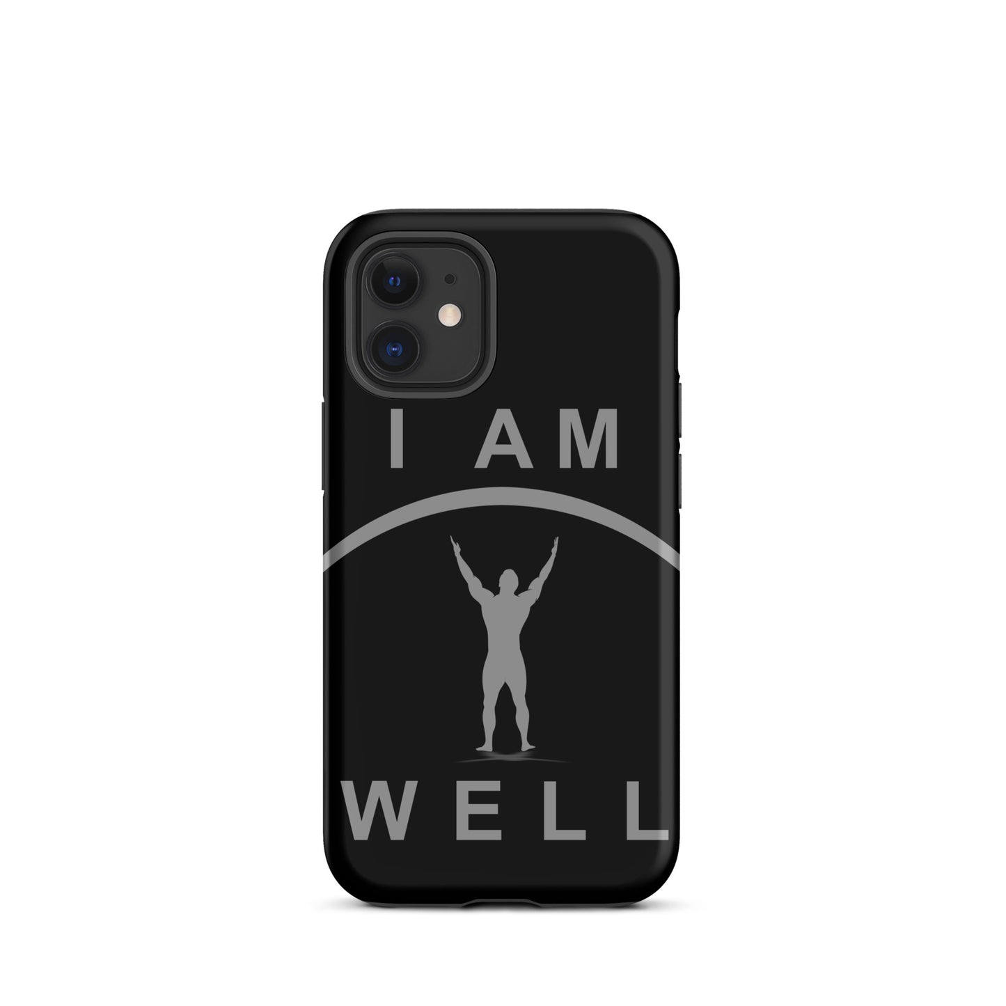 I AM WELL Tough Case for iPhone® Men's Black w/ Grey Logo