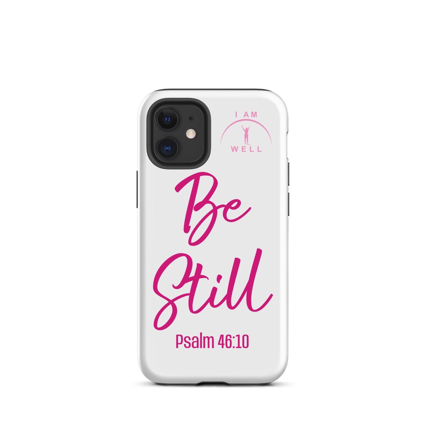 I AM WELL Tough Case for iPhone®  Women's White w/ Pink Logo