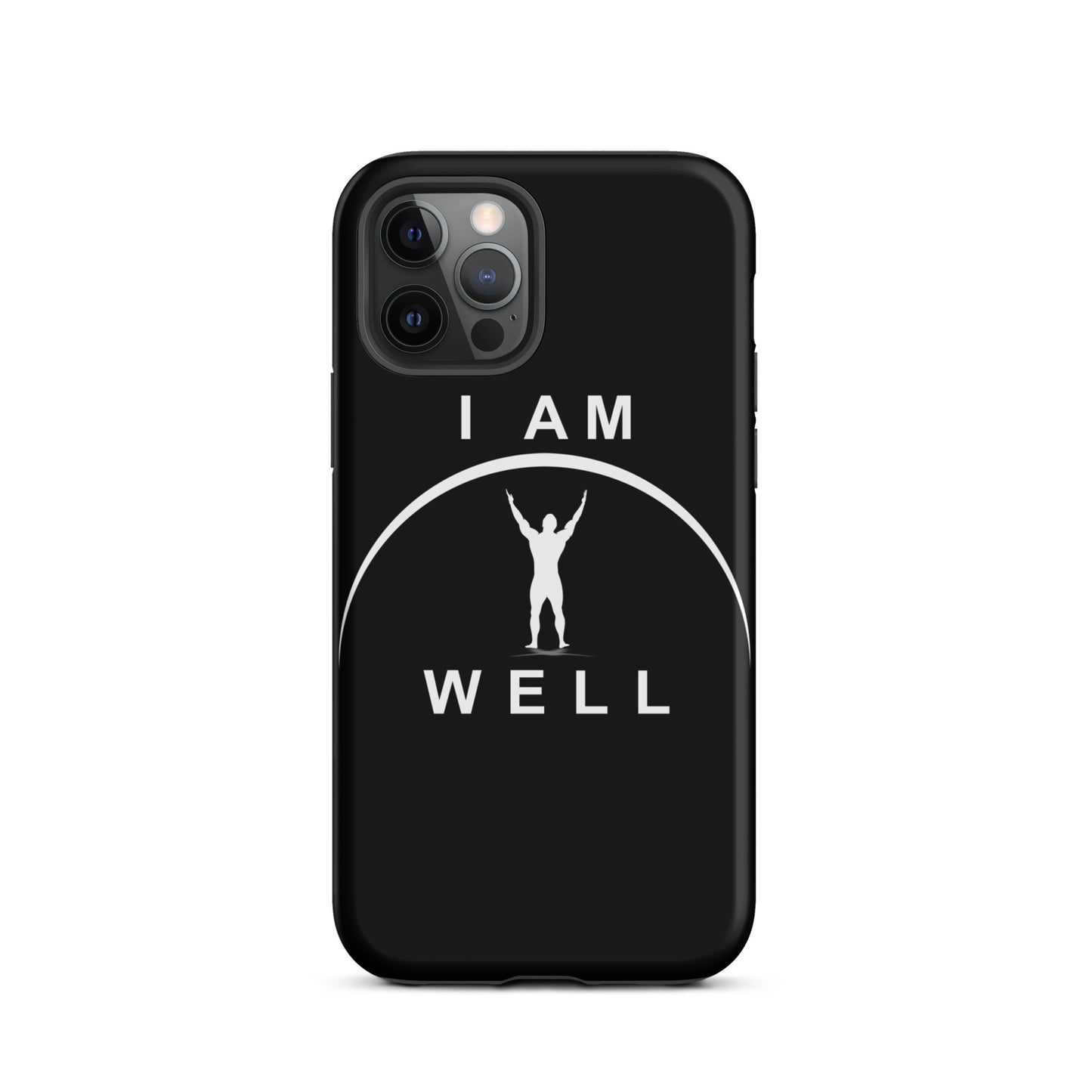 I AM WELL Tough Case for iPhone® Men's Black w/ White Logo