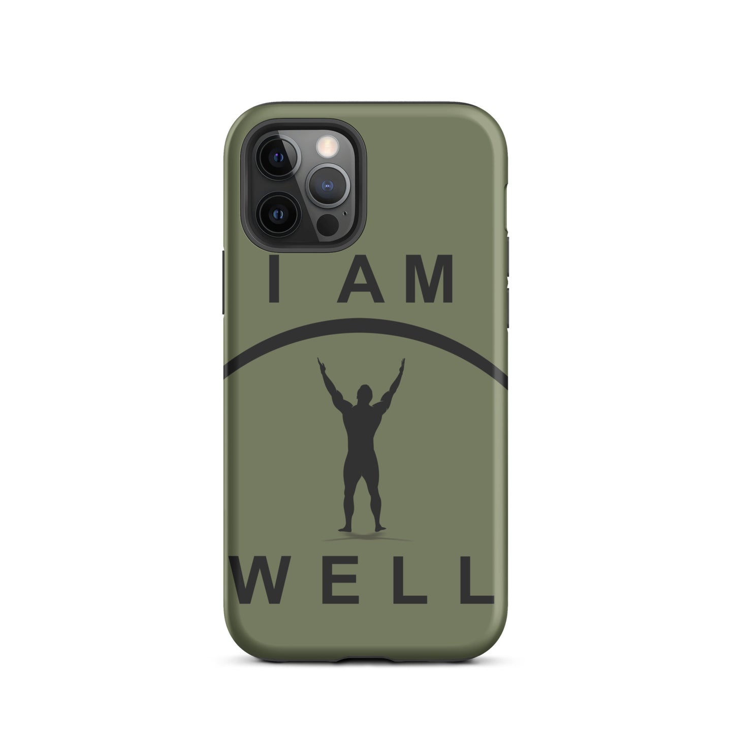 I AM WELL Tough Case for iPhone® Men's OD Green w/ Black Logo