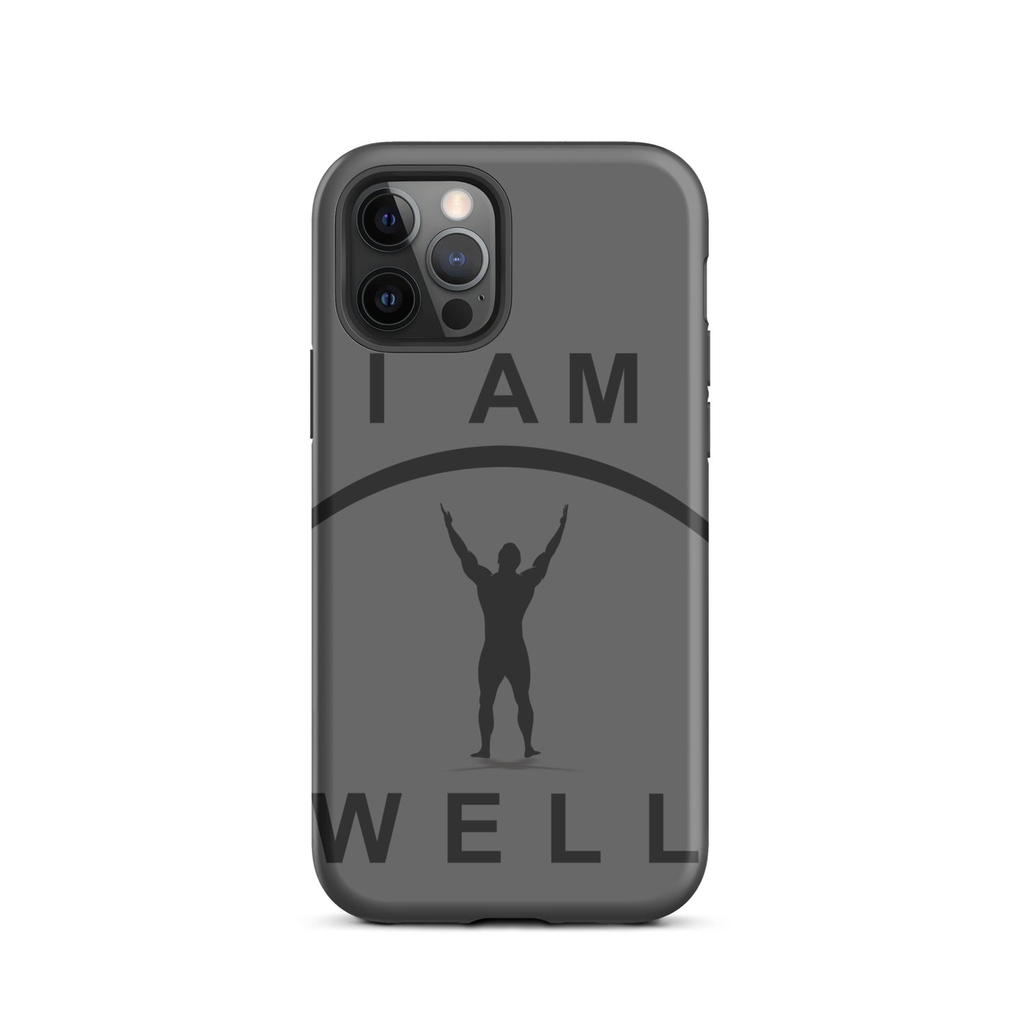 I AM WELL Tough Case for iPhone® Men's Dark Grey w/ Black Logo