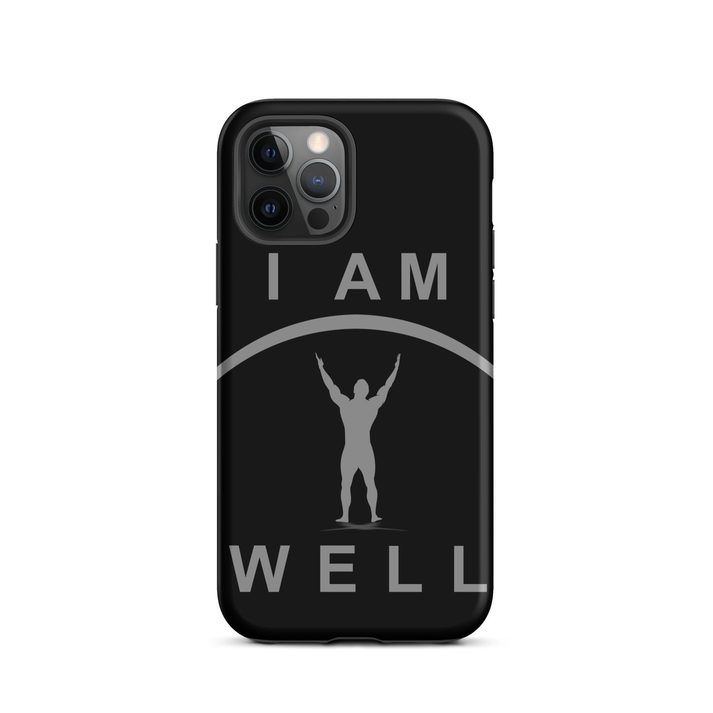 I AM WELL Tough Case for iPhone® Men's Black w/ Grey Logo