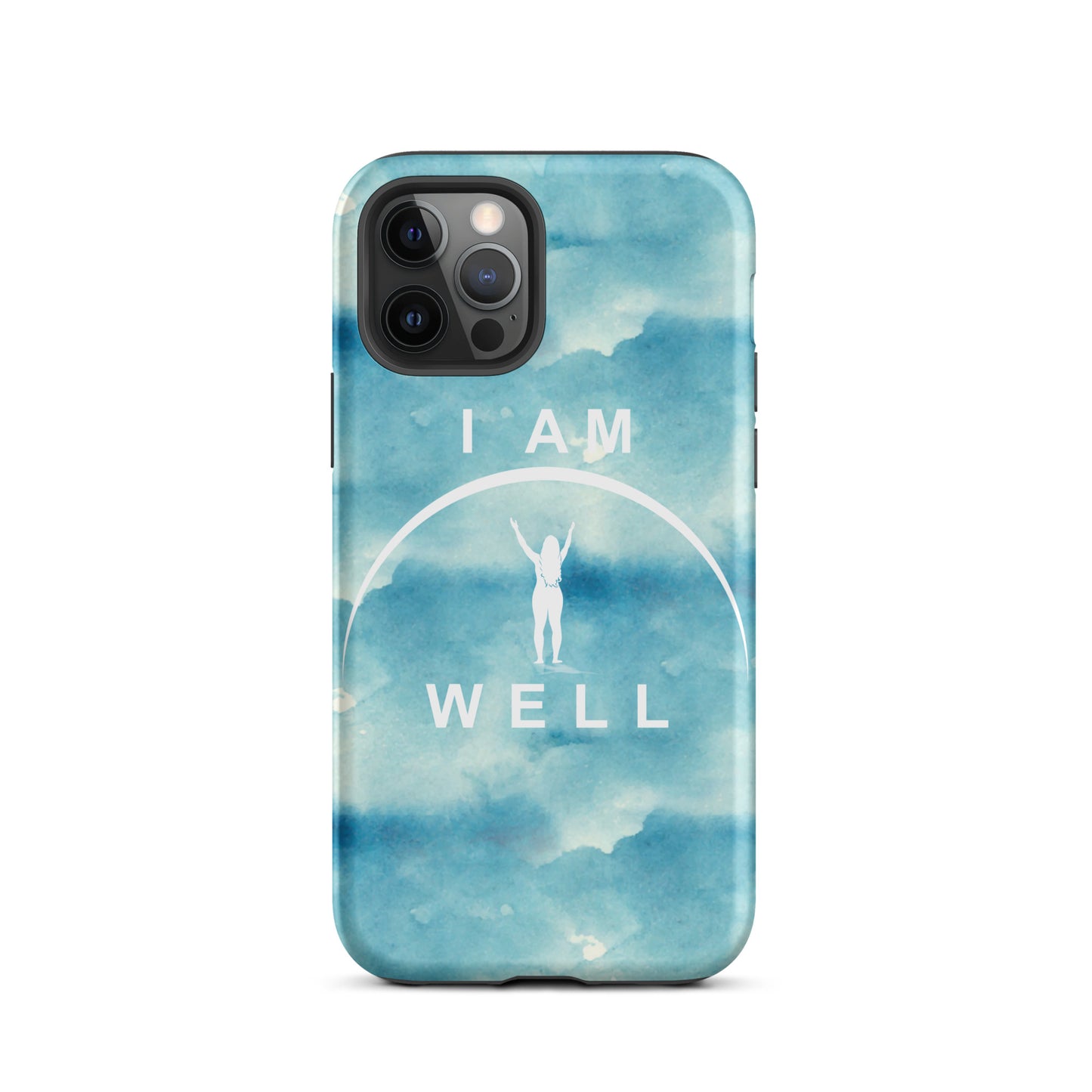 I AM WELL Tough Case for iPhone® Women's Blue w/ White Logo