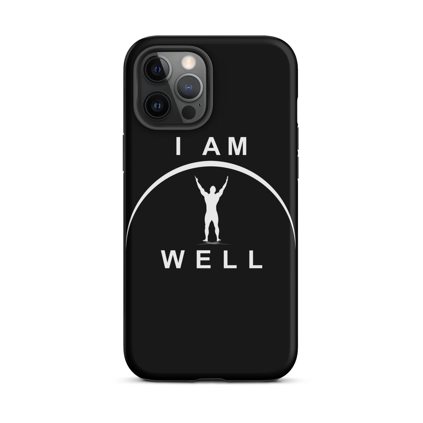 I AM WELL Tough Case for iPhone® Men's Black w/ White Logo