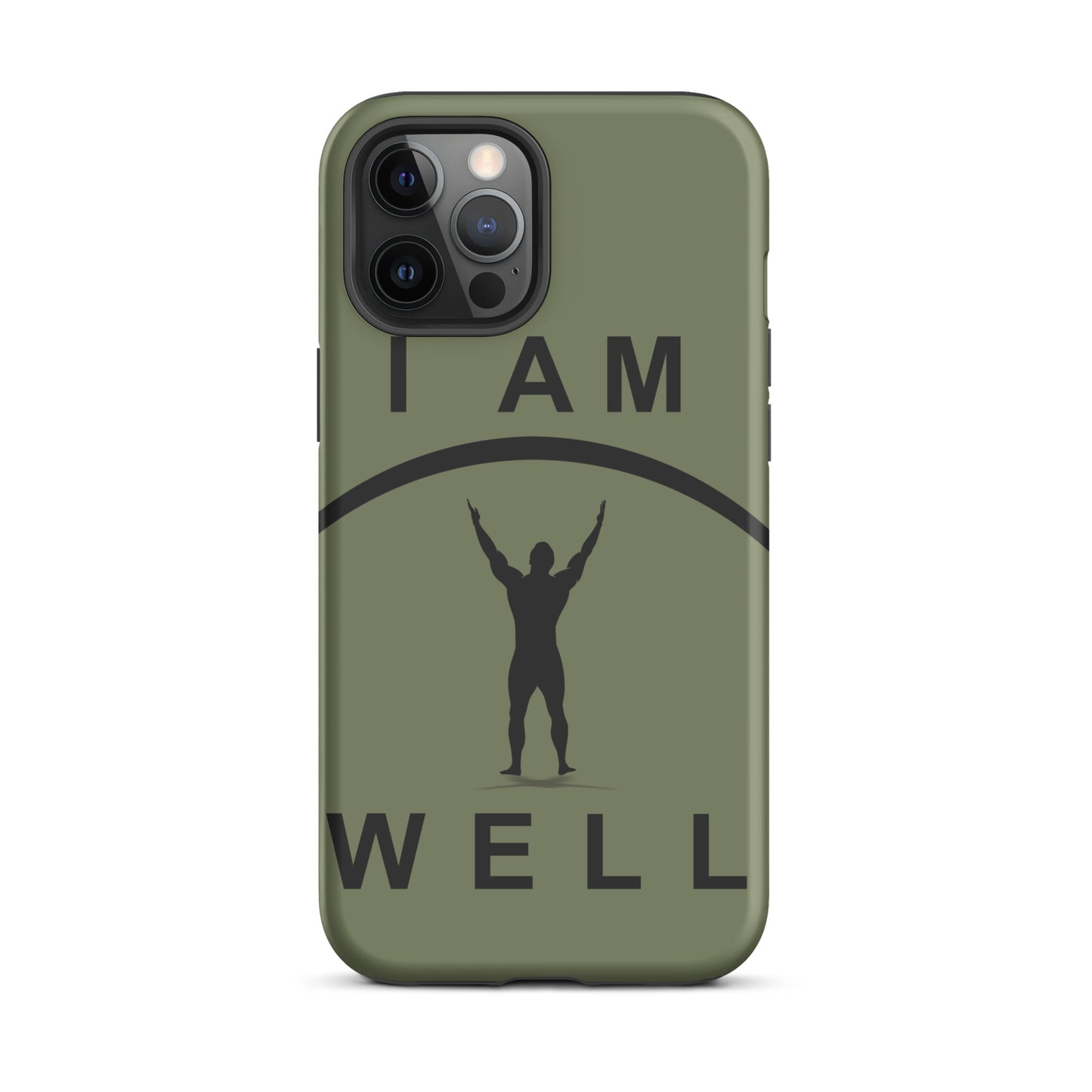 I AM WELL Tough Case for iPhone® Men's OD Green w/ Black Logo