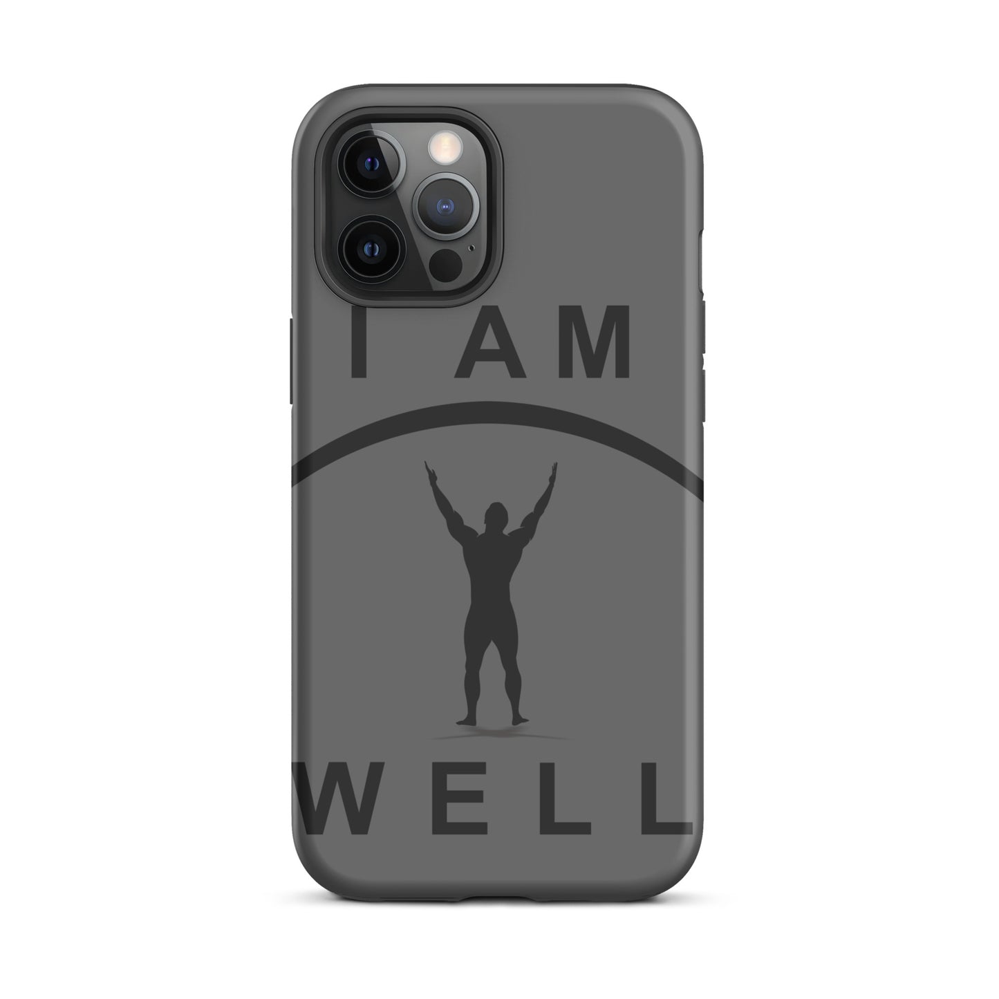 I AM WELL Tough Case for iPhone® Men's Dark Grey w/ Black Logo