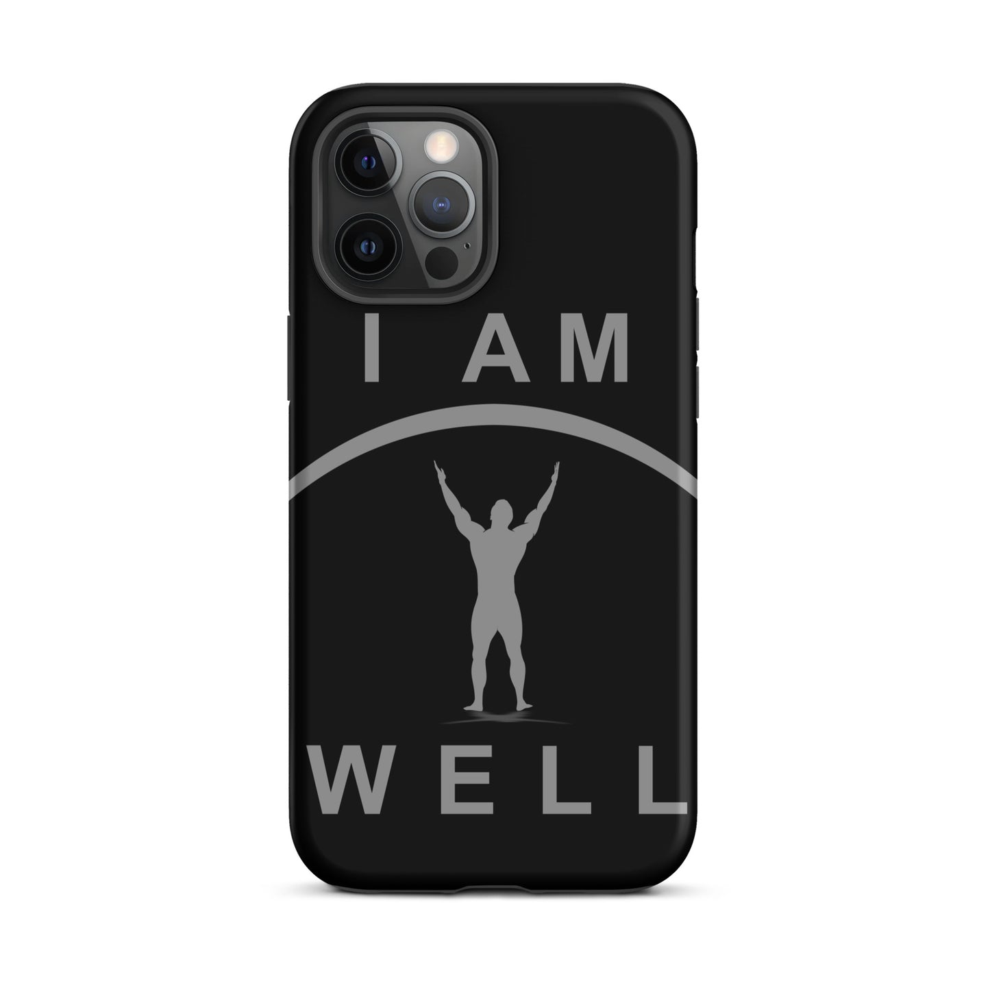 I AM WELL Tough Case for iPhone® Men's Black w/ Grey Logo