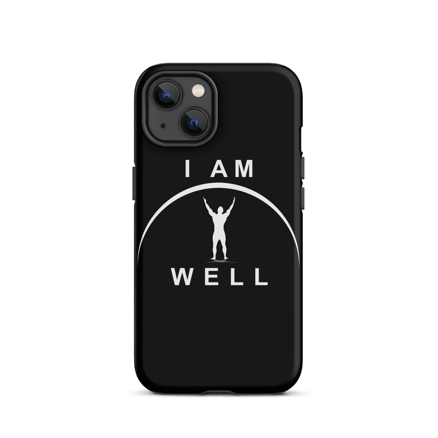 I AM WELL Tough Case for iPhone® Men's Black w/ White Logo