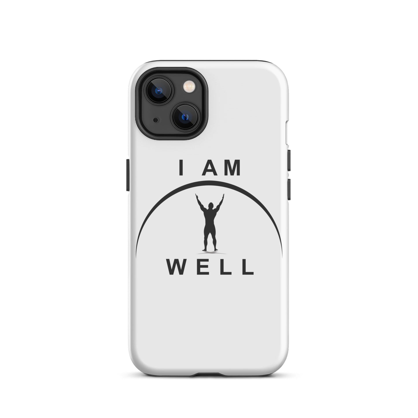 I AM WELL Tough Case for iPhone® Men's White w/ Black Logo