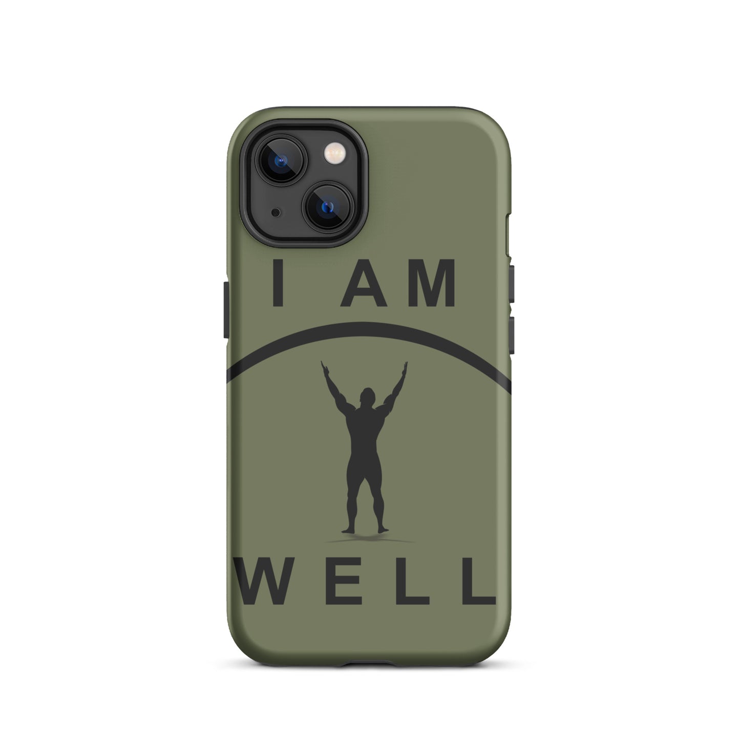 I AM WELL Tough Case for iPhone® Men's OD Green w/ Black Logo