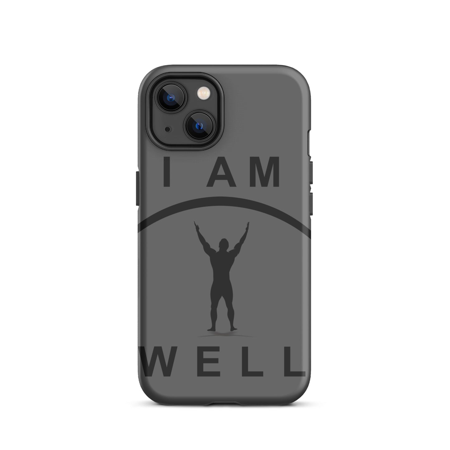 I AM WELL Tough Case for iPhone® Men's Dark Grey w/ Black Logo