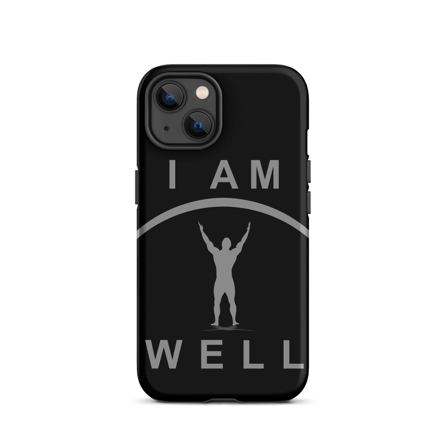 I AM WELL Tough Case for iPhone® Men's Black w/ Grey Logo