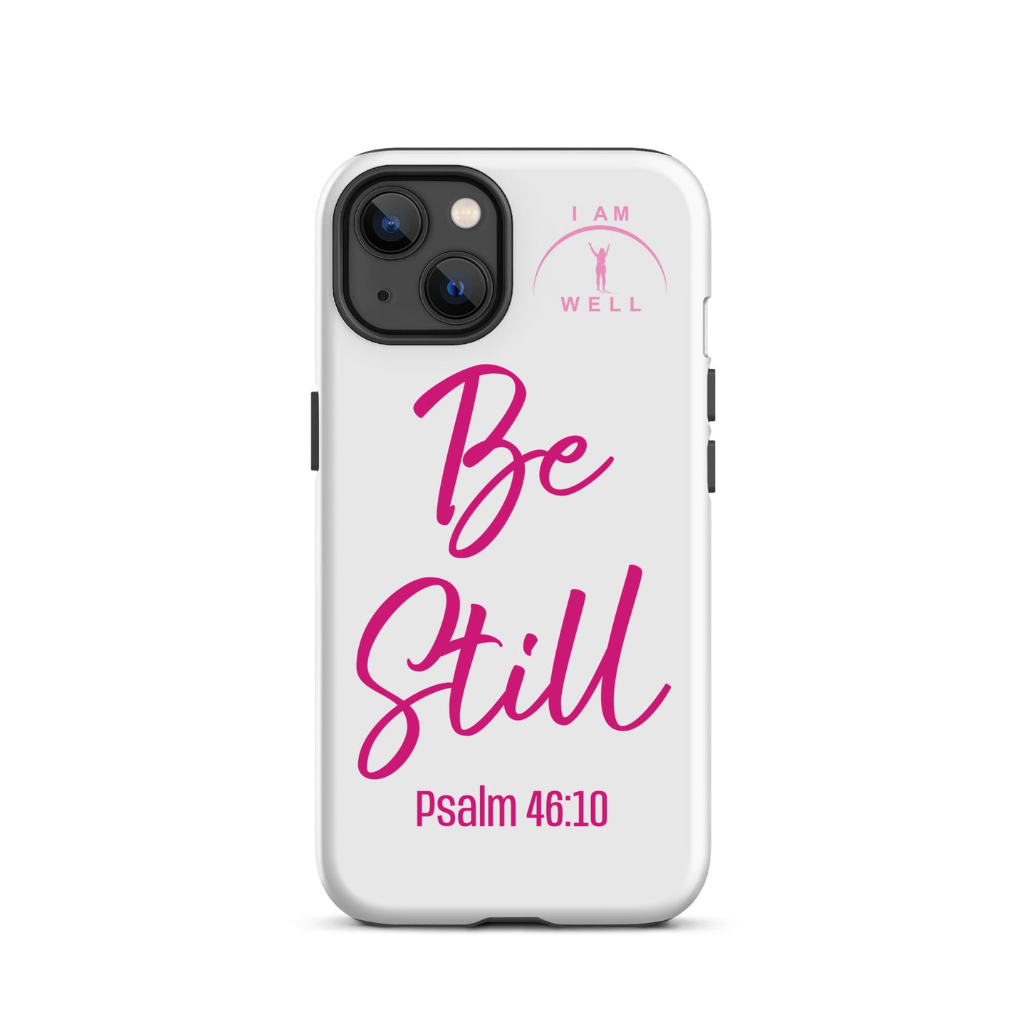 I AM WELL Tough Case for iPhone®  Women's White w/ Pink Logo