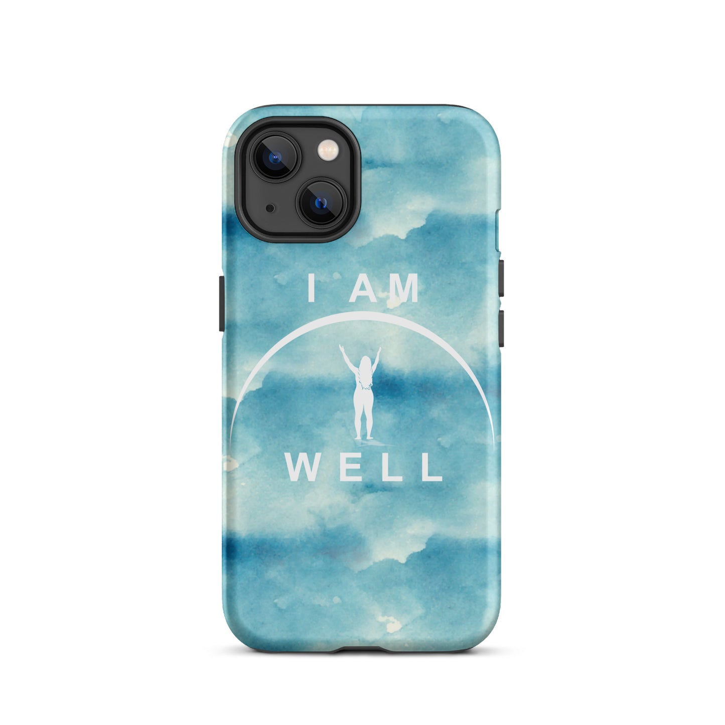 I AM WELL Tough Case for iPhone® Women's Blue w/ White Logo