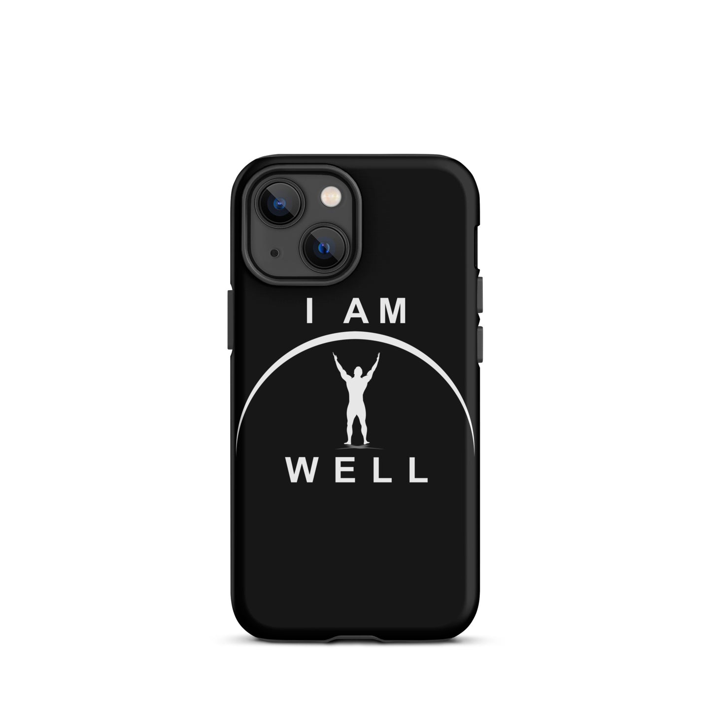 I AM WELL Tough Case for iPhone® Men's Black w/ White Logo