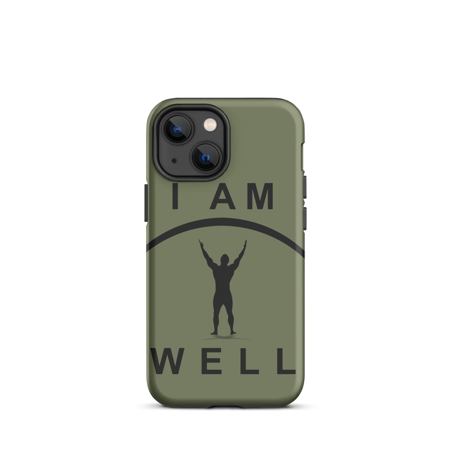 I AM WELL Tough Case for iPhone® Men's OD Green w/ Black Logo