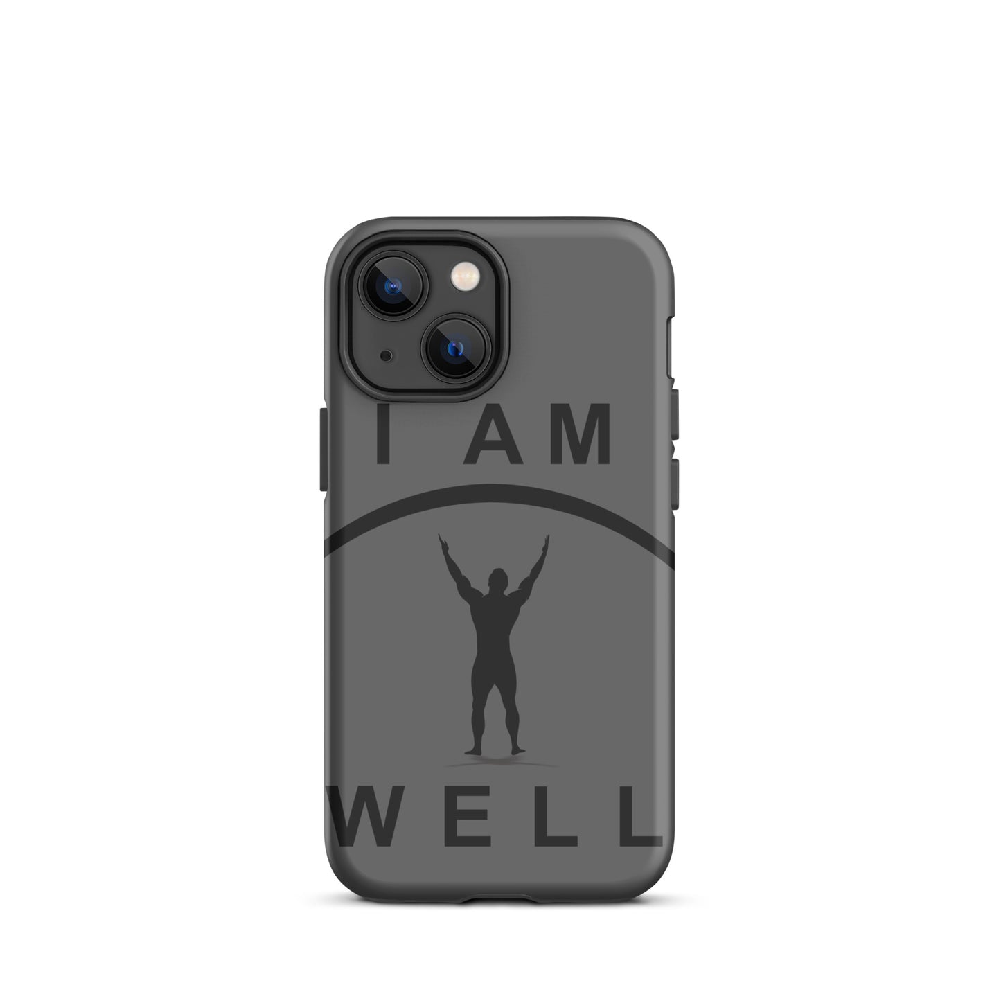 I AM WELL Tough Case for iPhone® Men's Dark Grey w/ Black Logo