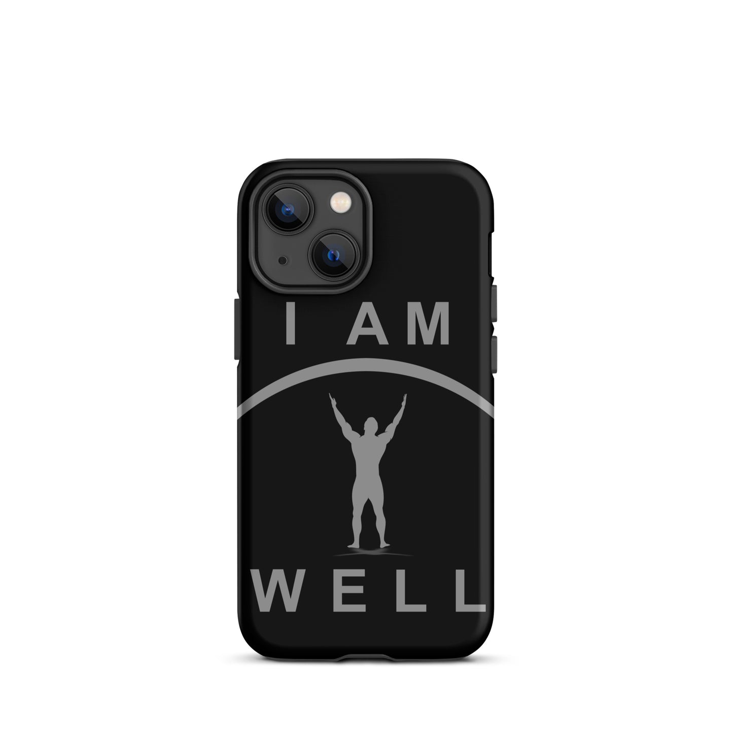 I AM WELL Tough Case for iPhone® Men's Black w/ Grey Logo