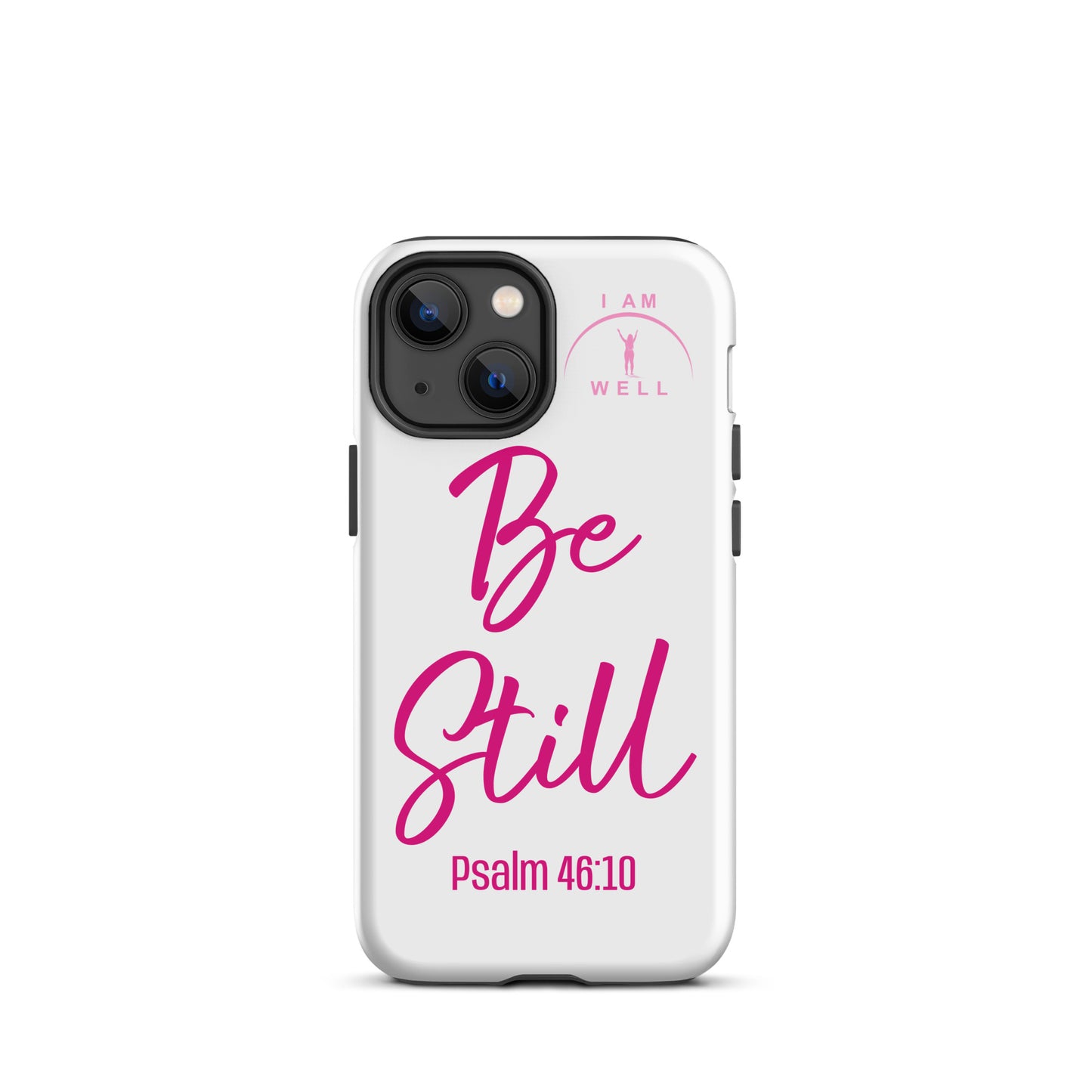 I AM WELL Tough Case for iPhone®  Women's White w/ Pink Logo