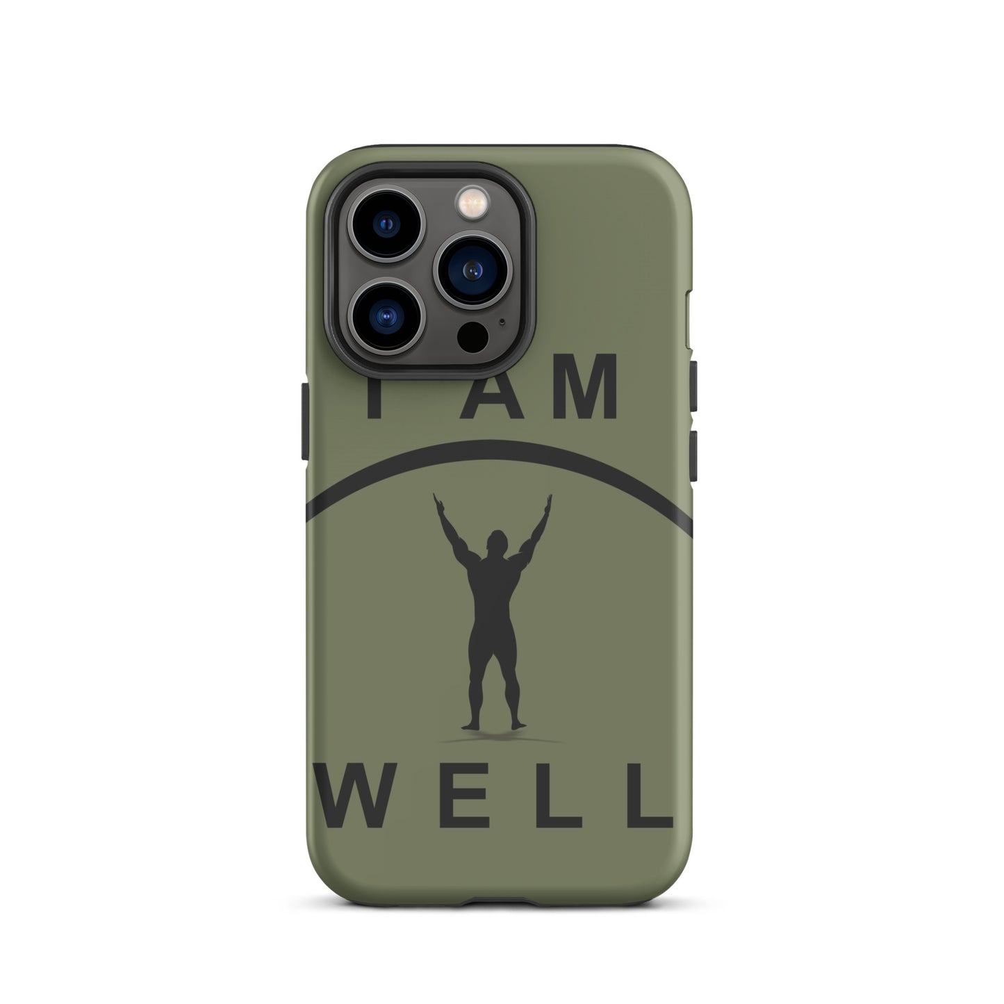 I AM WELL Tough Case for iPhone® Men's OD Green w/ Black Logo