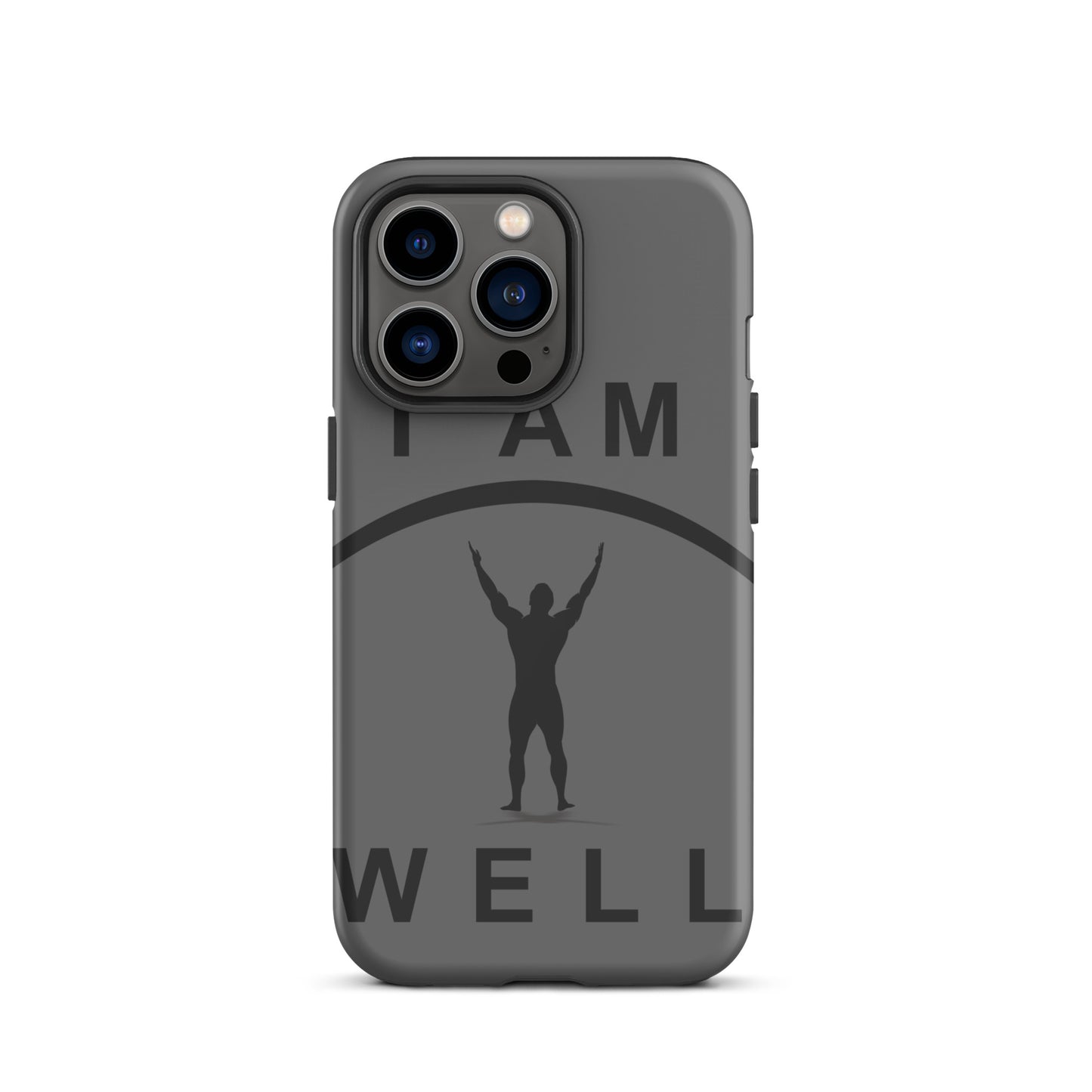 I AM WELL Tough Case for iPhone® Men's Dark Grey w/ Black Logo