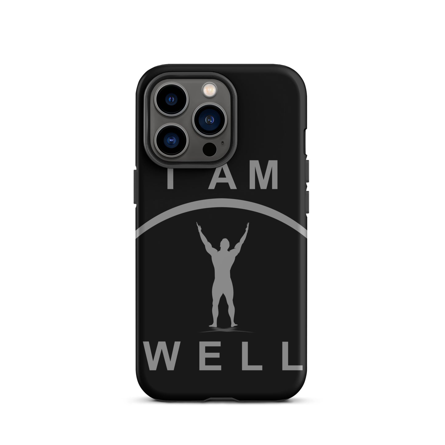 I AM WELL Tough Case for iPhone® Men's Black w/ Grey Logo