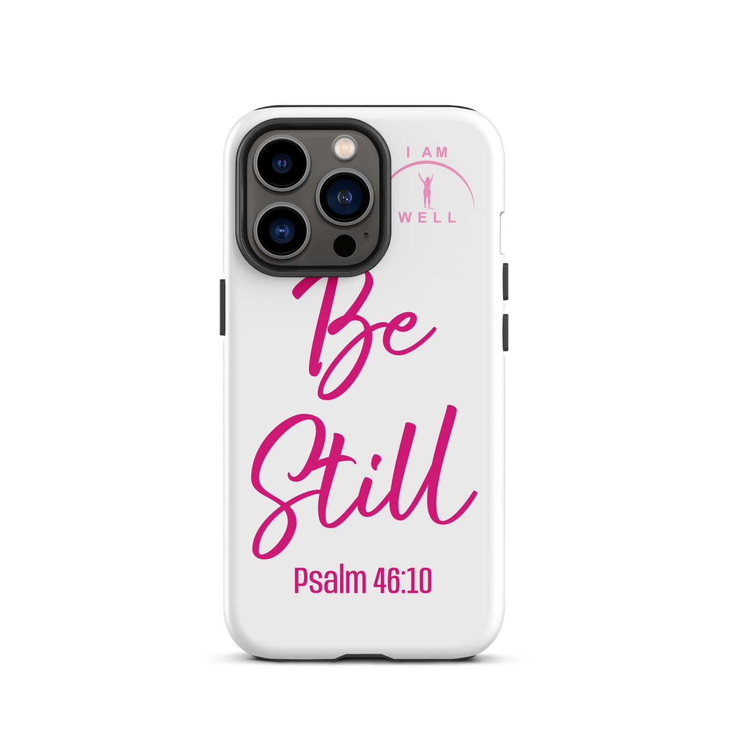 I AM WELL Tough Case for iPhone®  Women's White w/ Pink Logo