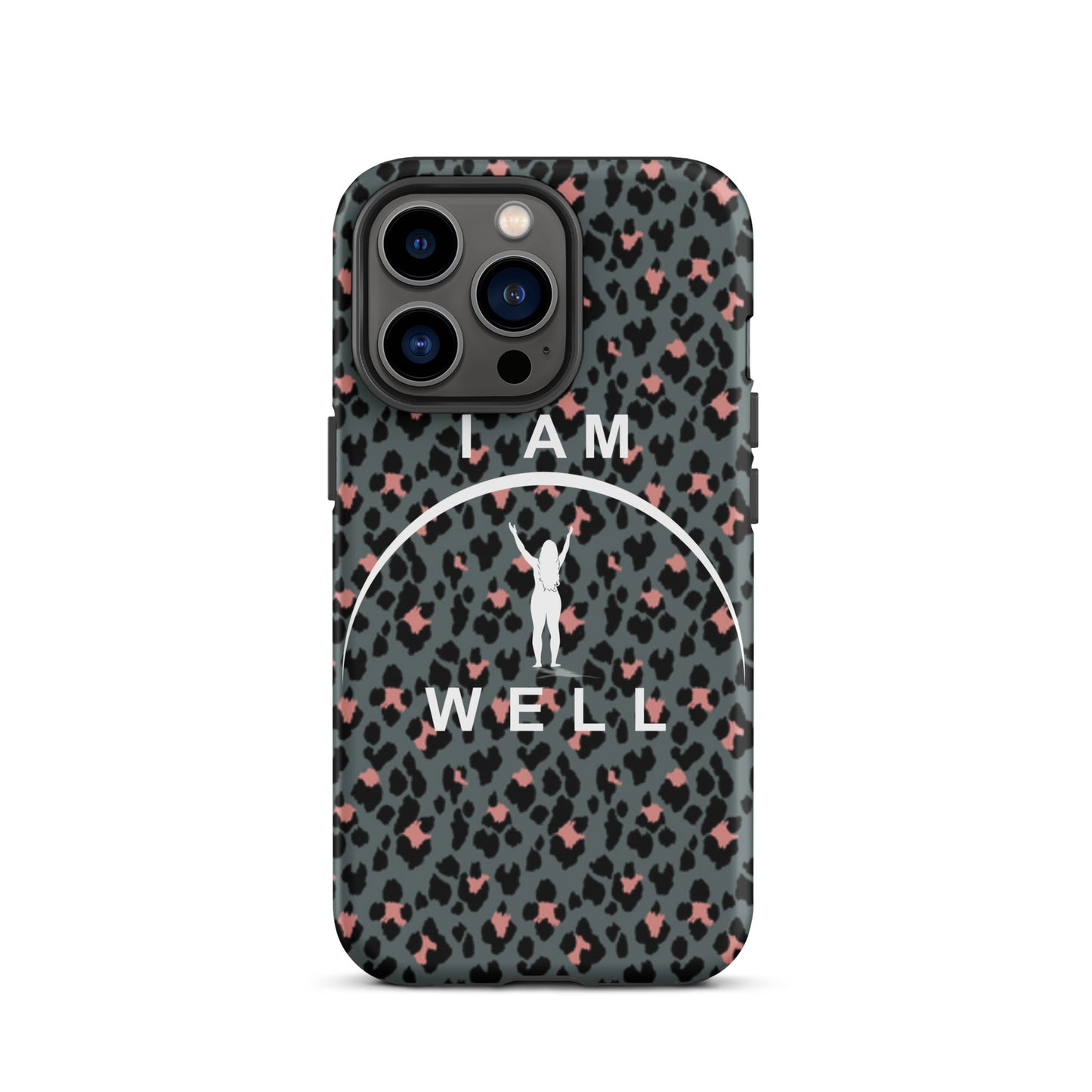 I AM WELL Tough Case for iPhone® Women's Cheetah w/ White Logo