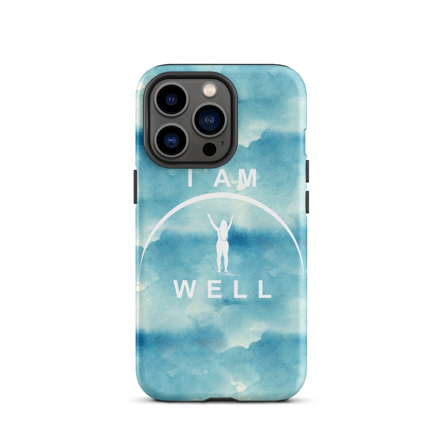 I AM WELL Tough Case for iPhone® Women's Blue w/ White Logo