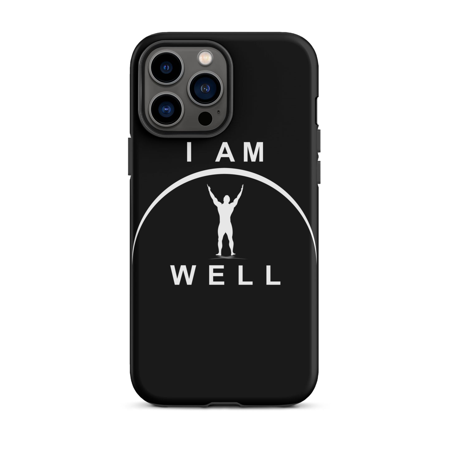 I AM WELL Tough Case for iPhone® Men's Black w/ White Logo