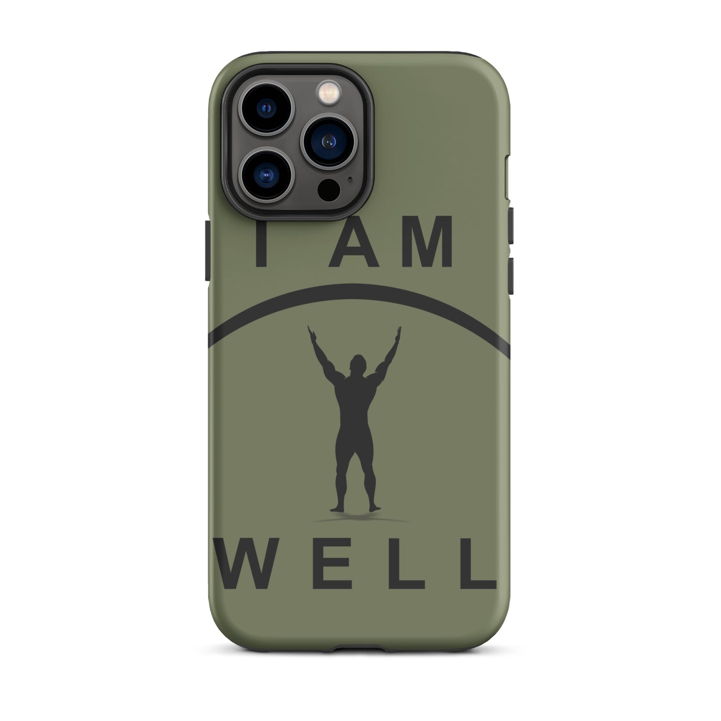 I AM WELL Tough Case for iPhone® Men's OD Green w/ Black Logo