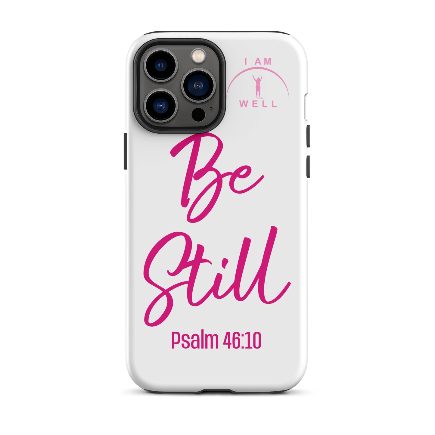 I AM WELL Tough Case for iPhone®  Women's White w/ Pink Logo