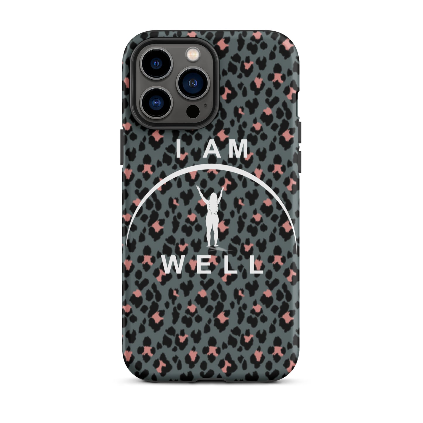 I AM WELL Tough Case for iPhone® Women's Cheetah w/ White Logo