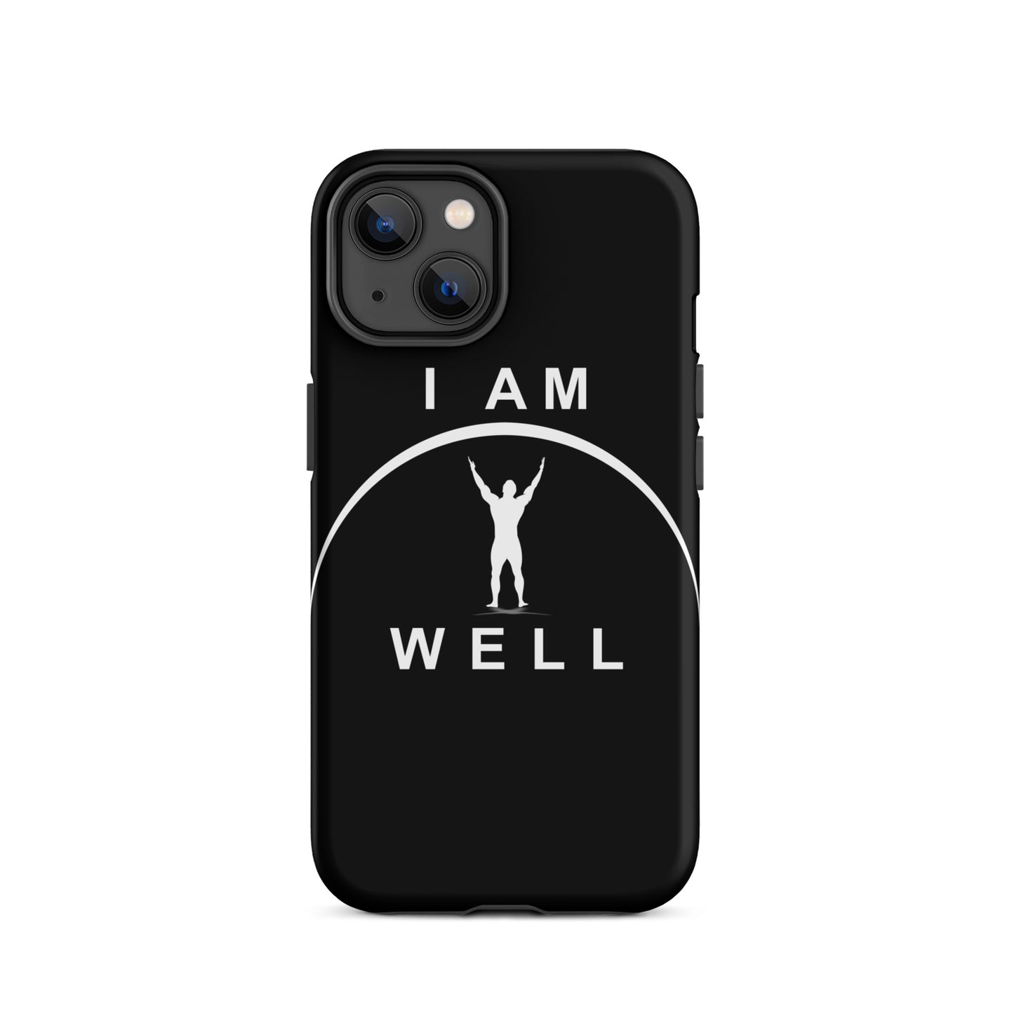 I AM WELL Tough Case for iPhone® Men's Black w/ White Logo