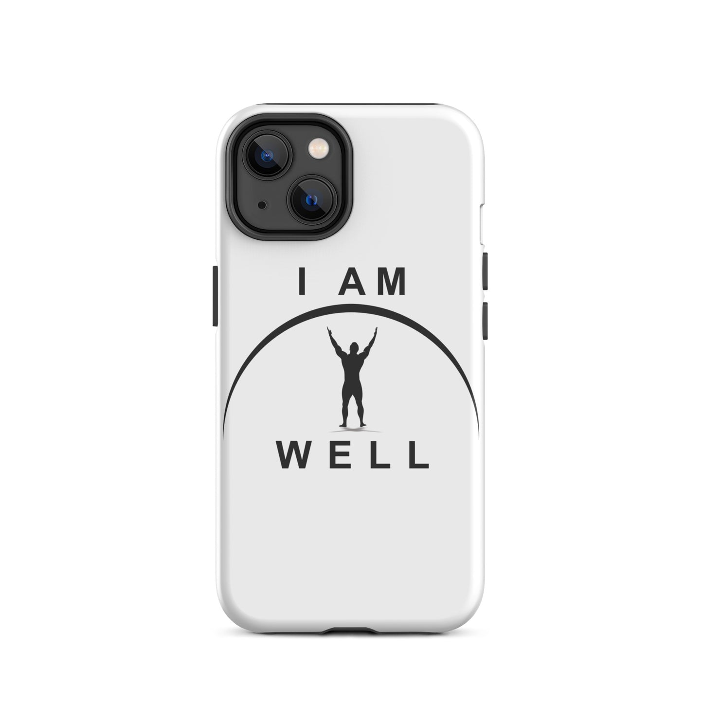 I AM WELL Tough Case for iPhone® Men's White w/ Black Logo