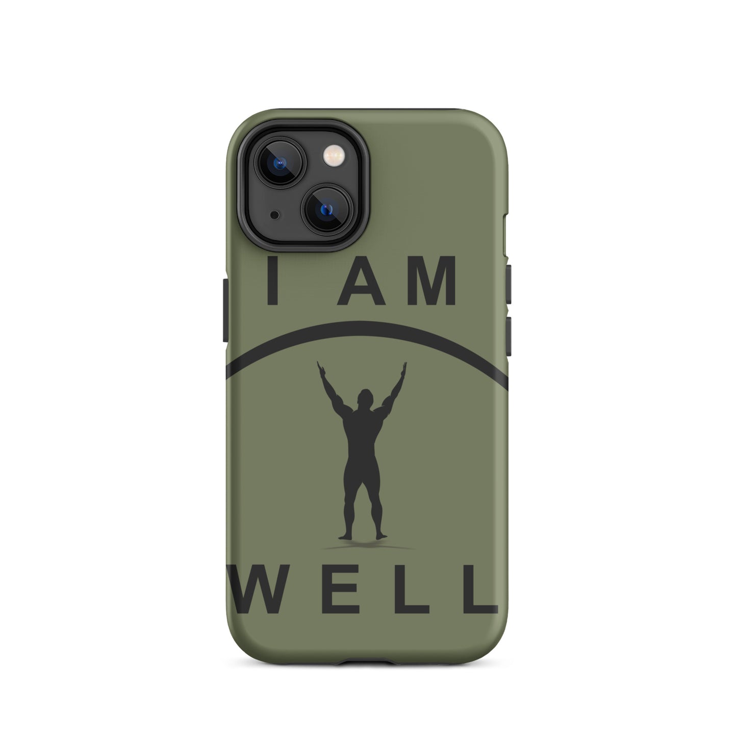 I AM WELL Tough Case for iPhone® Men's OD Green w/ Black Logo