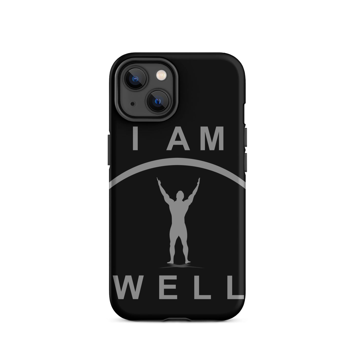 I AM WELL Tough Case for iPhone® Men's Black w/ Grey Logo