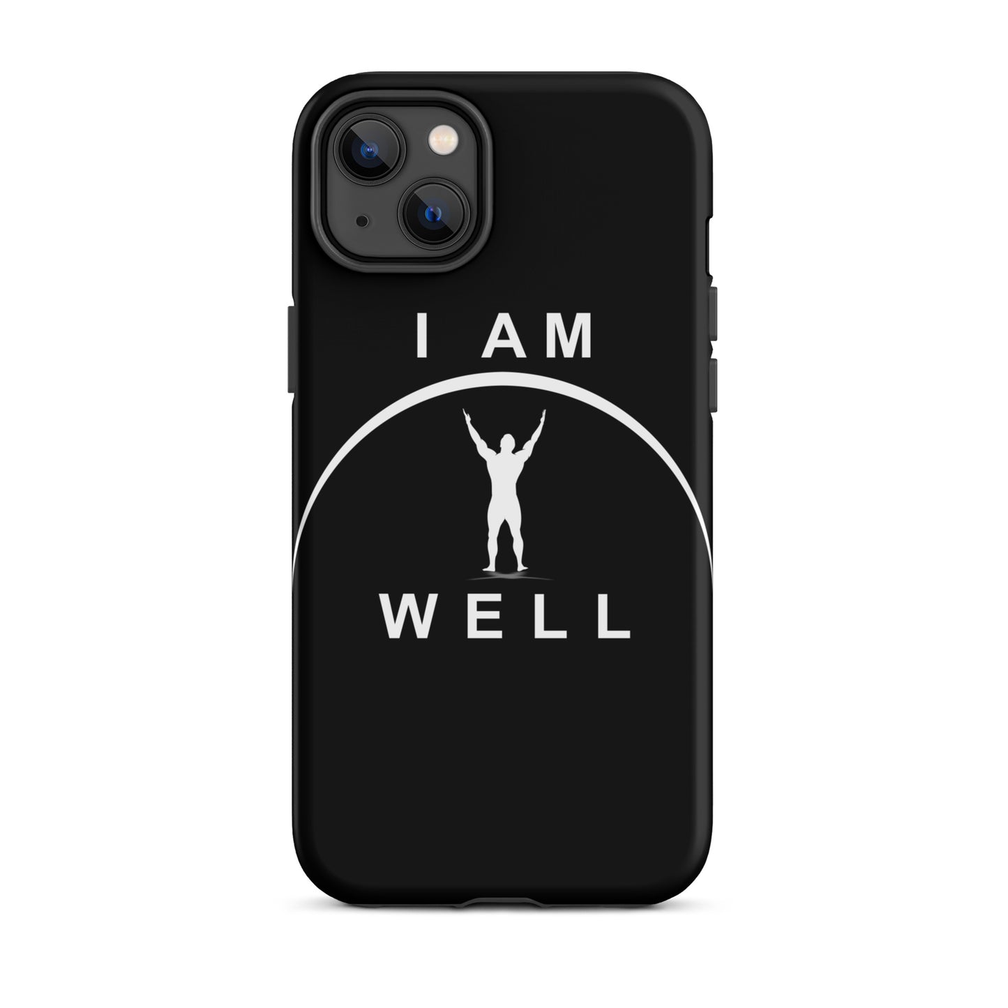 I AM WELL Tough Case for iPhone® Men's Black w/ White Logo