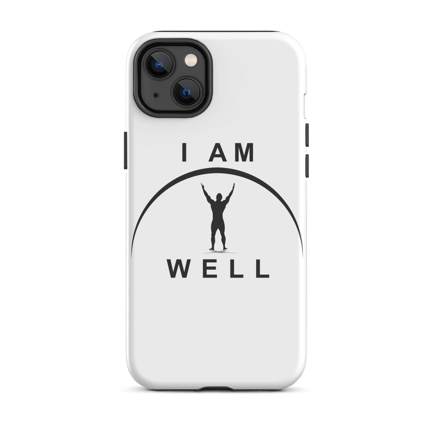 I AM WELL Tough Case for iPhone® Men's White w/ Black Logo