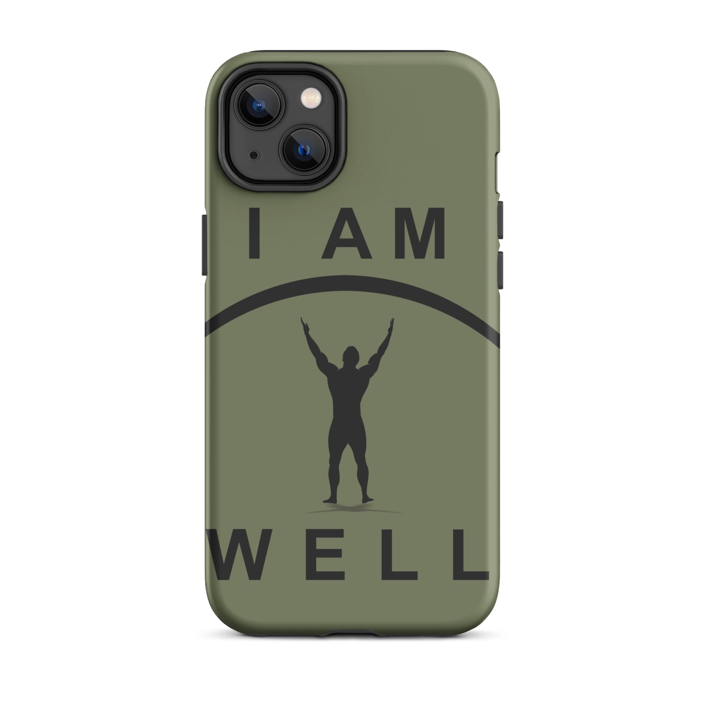 I AM WELL Tough Case for iPhone® Men's OD Green w/ Black Logo