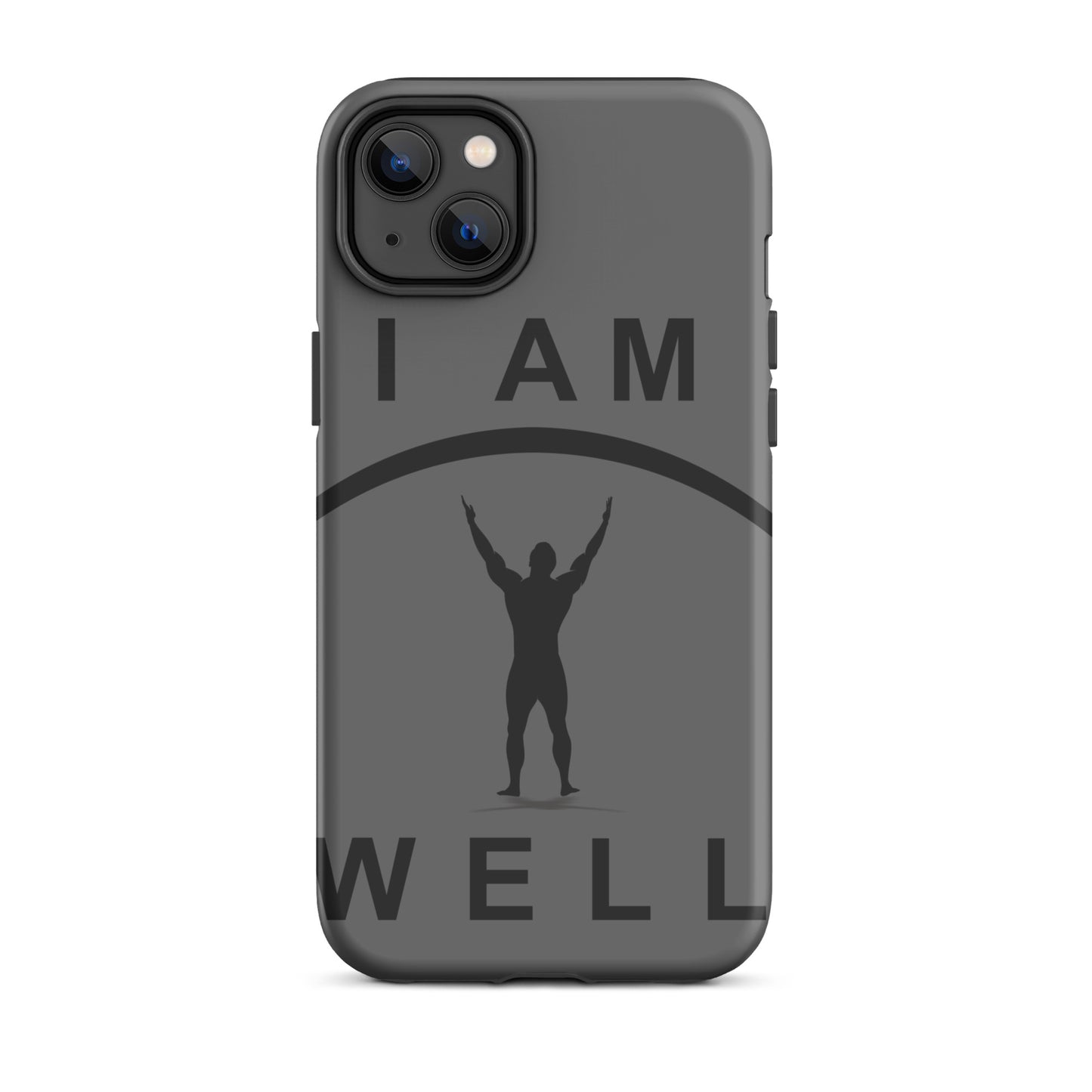 I AM WELL Tough Case for iPhone® Men's Dark Grey w/ Black Logo