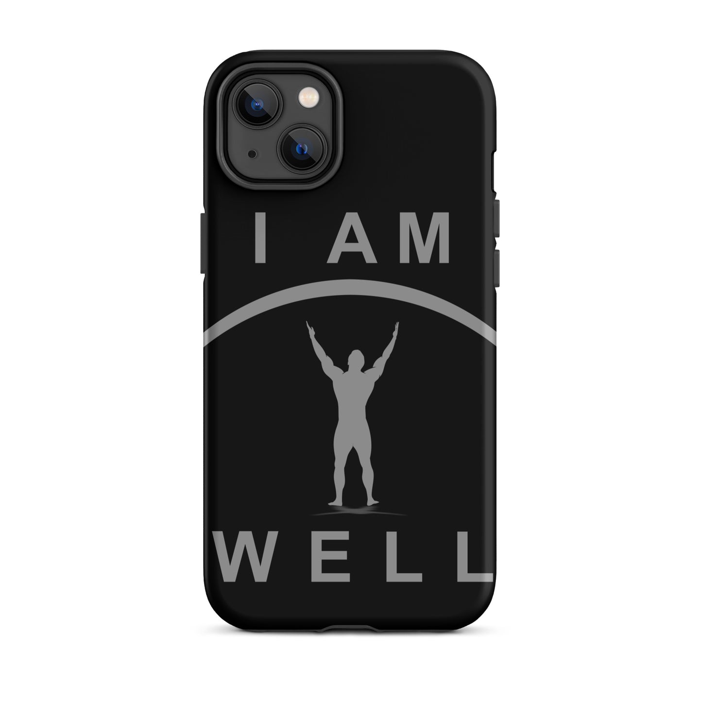 I AM WELL Tough Case for iPhone® Men's Black w/ Grey Logo