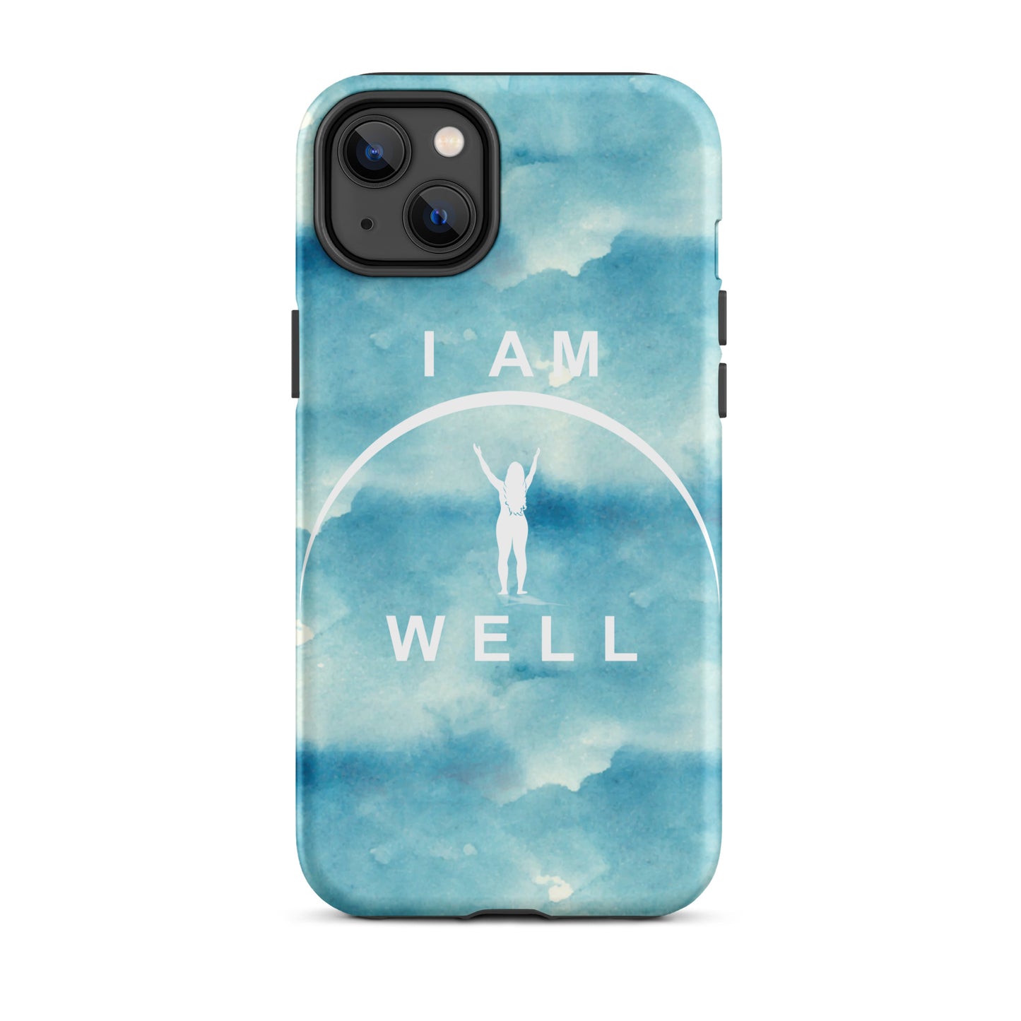 I AM WELL Tough Case for iPhone® Women's Blue w/ White Logo