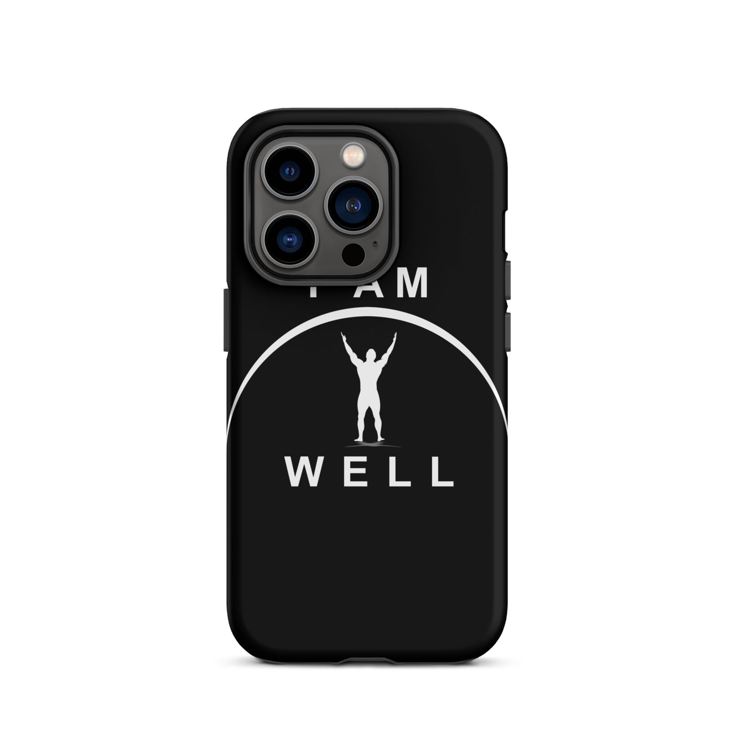 I AM WELL Tough Case for iPhone® Men's Black w/ White Logo