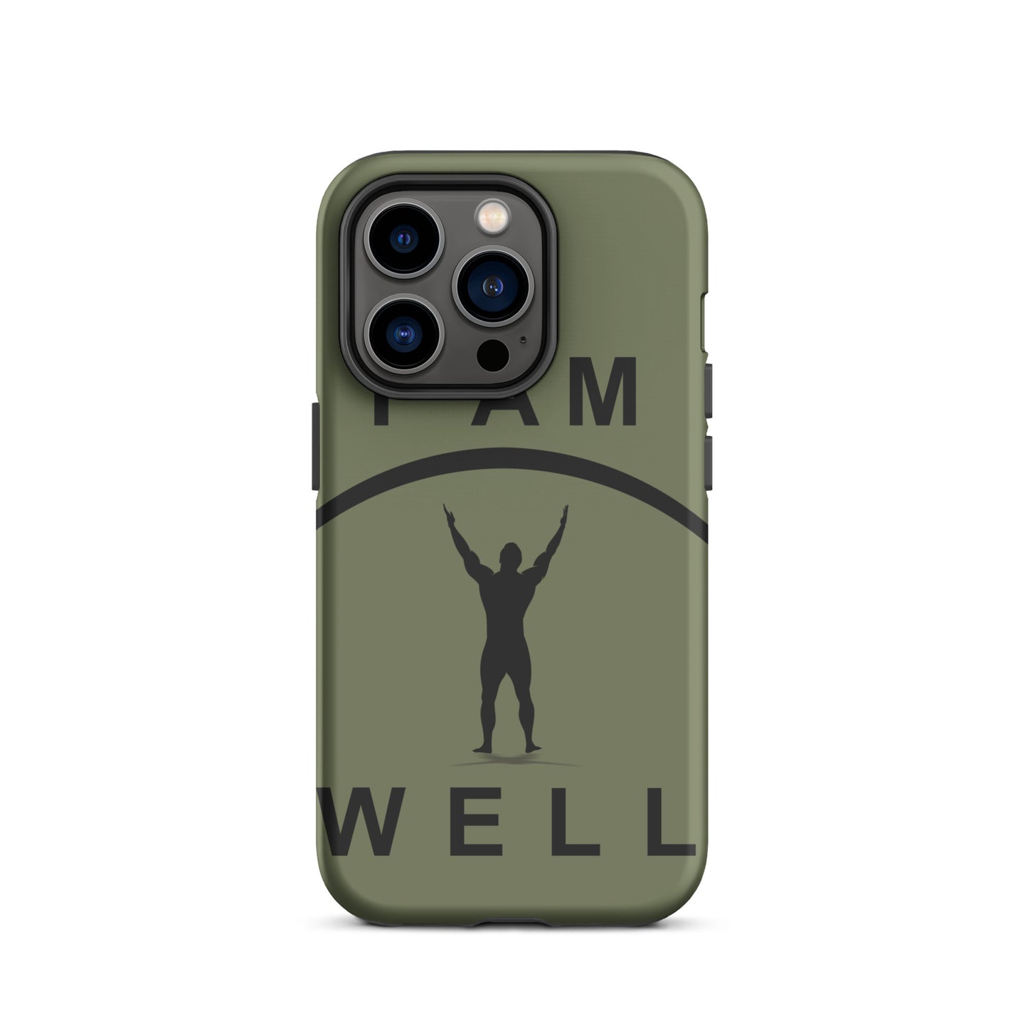 I AM WELL Tough Case for iPhone® Men's OD Green w/ Black Logo