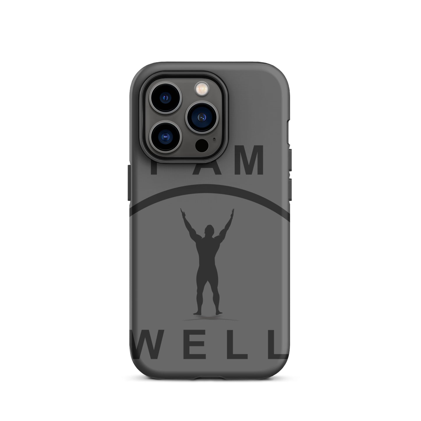 I AM WELL Tough Case for iPhone® Men's Dark Grey w/ Black Logo