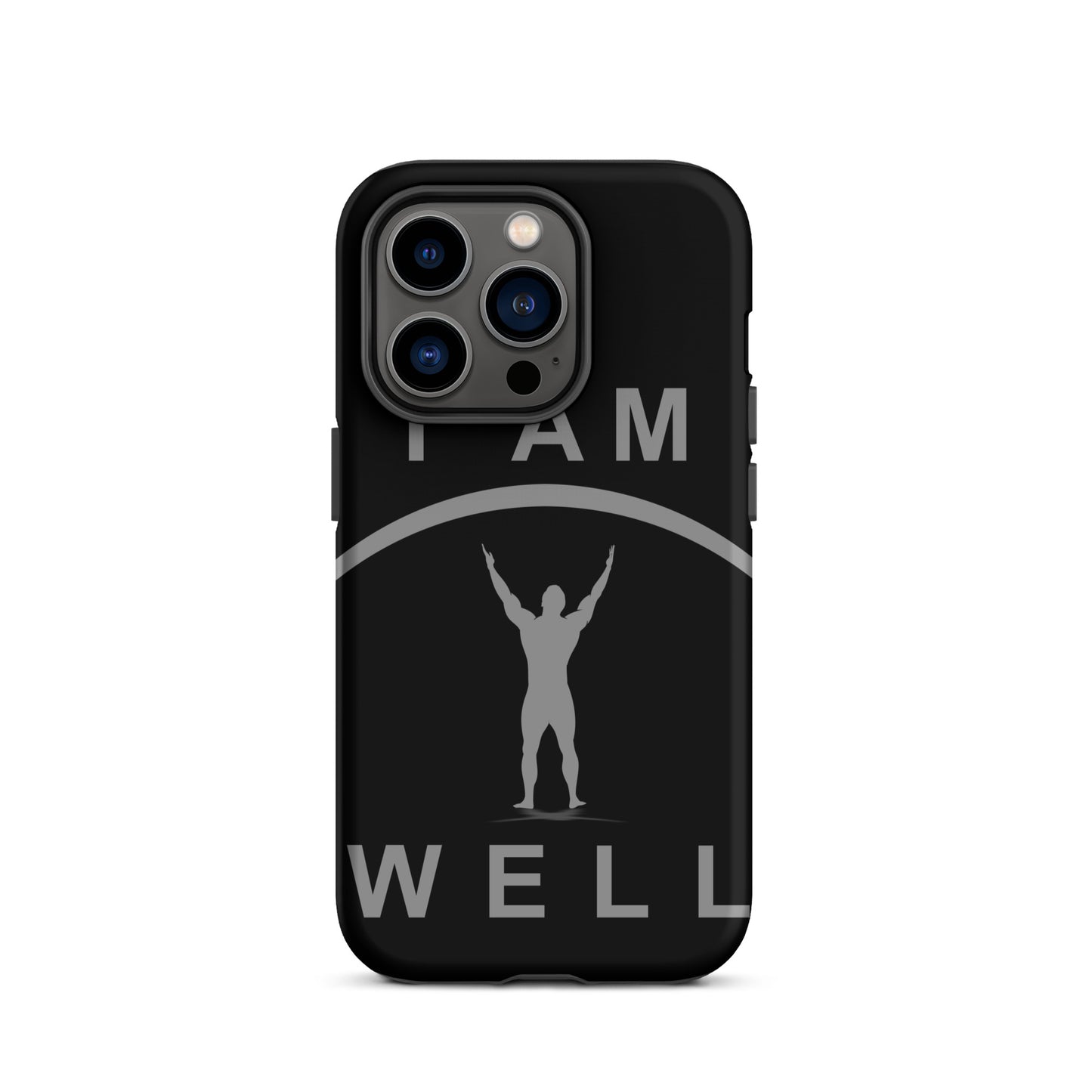 I AM WELL Tough Case for iPhone® Men's Black w/ Grey Logo